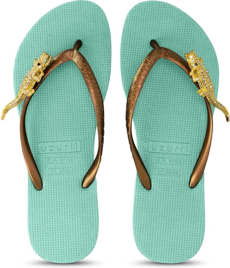 Uzurii Gold Crocodile Switch Mintgroen