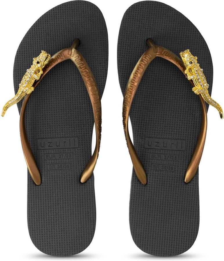 Uzurii Gold Crocodile Switch Zwart