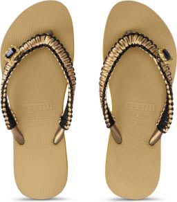 Uzurii Teenslippers Gold Macrame Switch