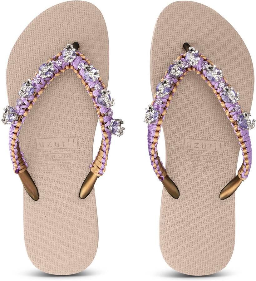 UZURII Beige Teenslippers Marcrame Poodle Doodle - Foto 2