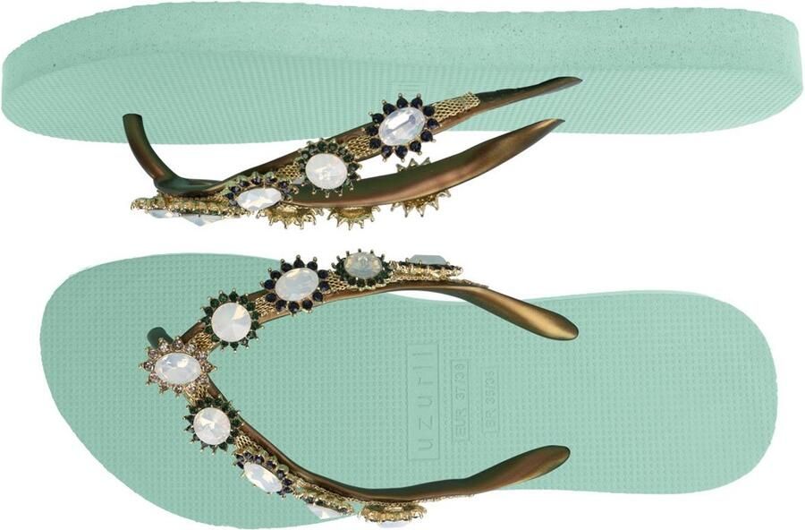 Uzurii Pearl Monroe dames slippers Mint green