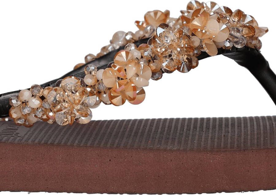 Uzurii Precious Bloom Gold Dames Slippers Coffee | Bruin | Precious Bloom Gold - Foto 3