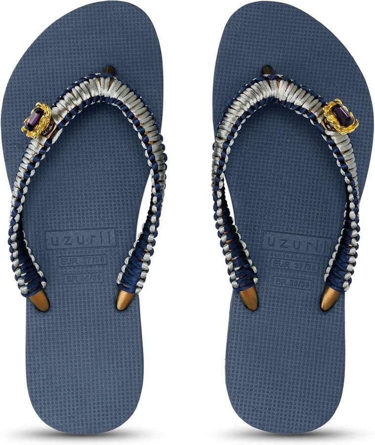 Uzurii Silver Macrame Switch Marineblauw