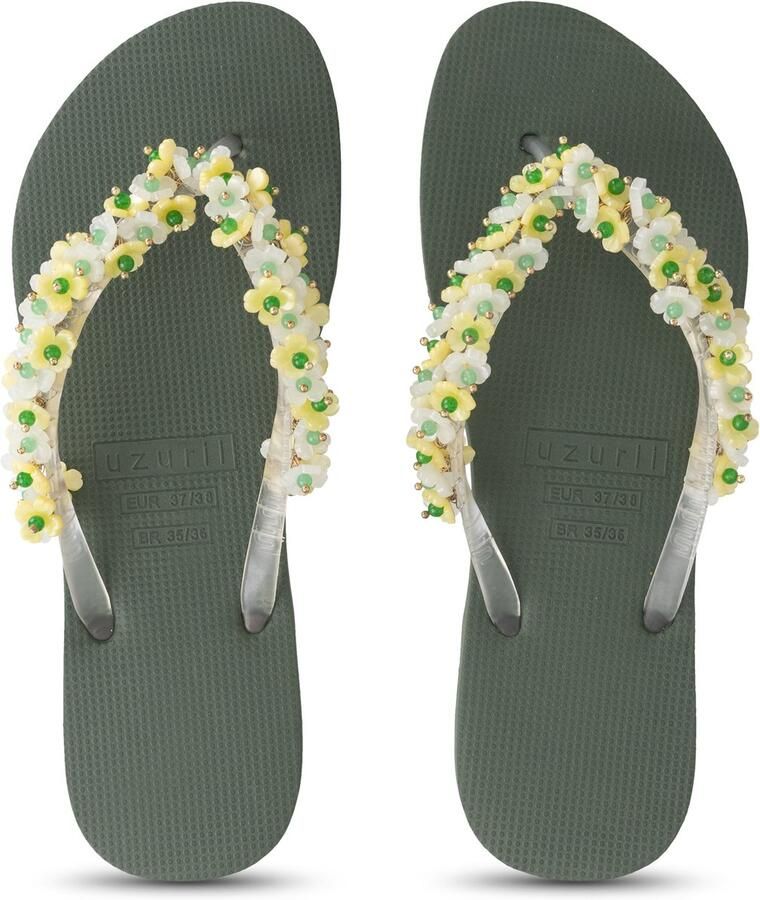 Uzurii Teenslippers Dames Army Green