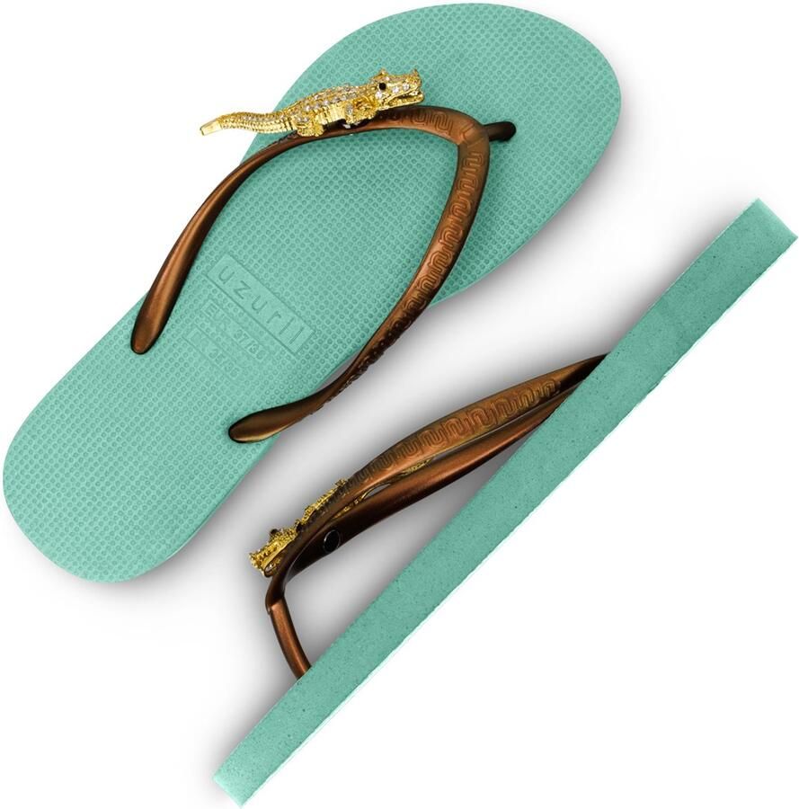 Uzurii Gold Crocodile Switch Mintgroen - Foto 2