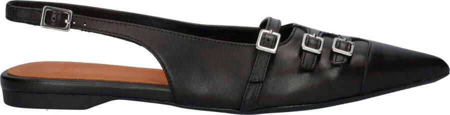 Vagabond Shoemakers Zwarte Leren Slingbacks Hermine 101 Black Dames