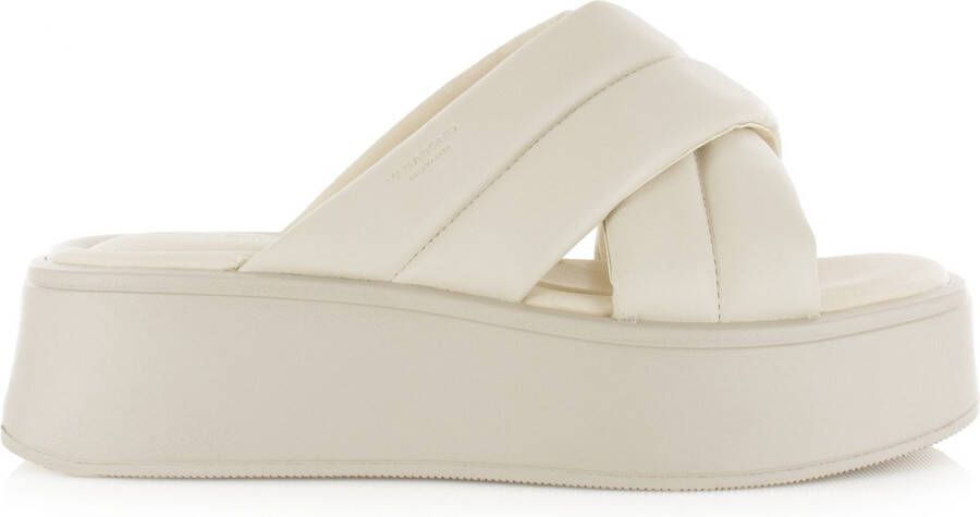 Vagabond Shoemakers Witte Leren Platform Slipper Courtney White Dames - Foto 3