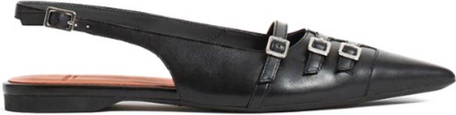 Vagabond Shoemakers Zwarte Leren Slingbacks Hermine 101 Black Dames - Foto 4