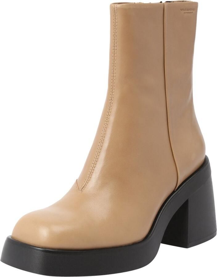 Vagabond Shoemakers Brooke Enkellaarsjes Enkelboots met rits Dames Camel