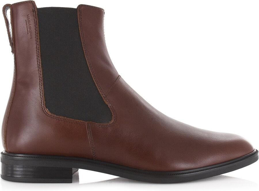 Vagabond Frances 2.0 boots met elastische schacht Bruin Leer Chelsea boots Dames