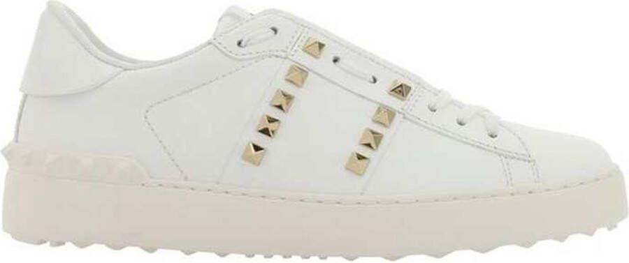 Valentino Rockstud Untitled leren sneakers White Dames