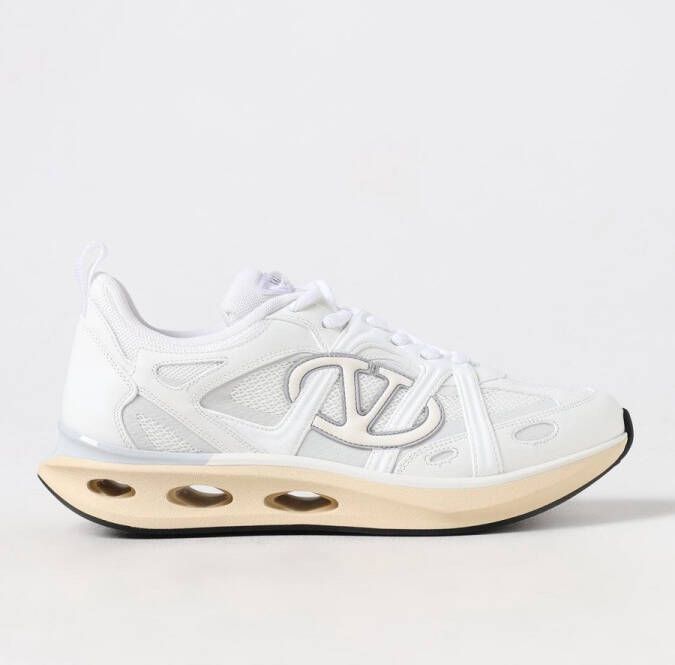 Valentino Garavani Witte Leren Sneakers Easyjog Collectie White Heren