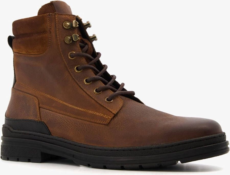 Van Beers leren heren veterboots bruin