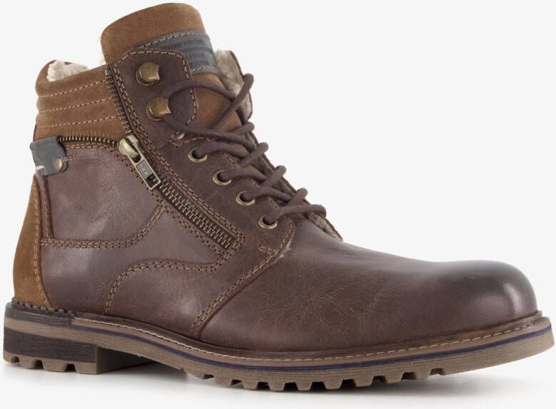 Van Beers leren heren veterboots bruin