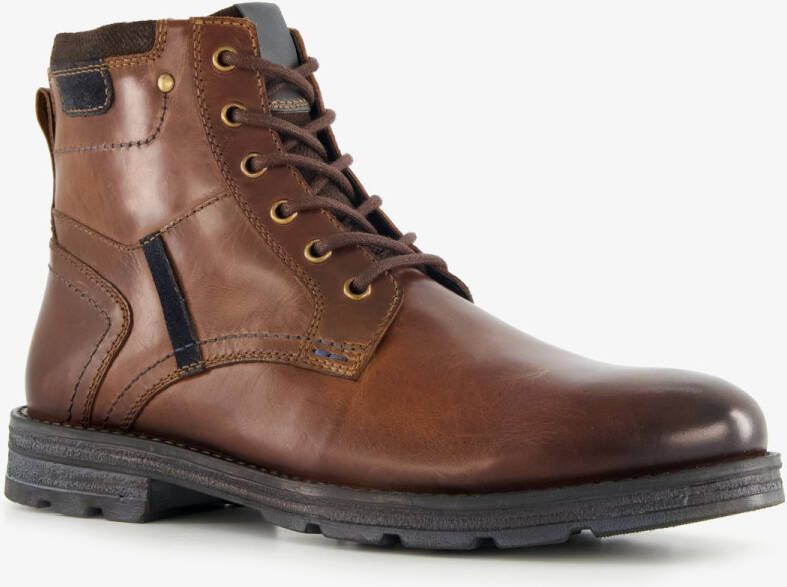Van Beers Van Beer leren heren veterboots bruin