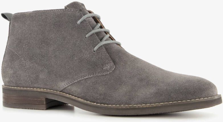 Van Beers Van Beer leren heren veterschoenen grijs