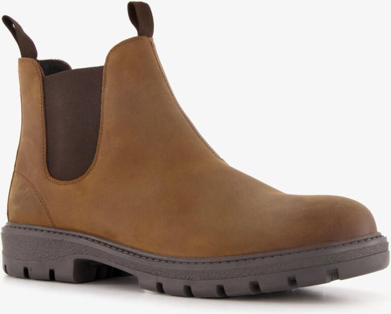 Van Beers Van Beer suede heren Chelsea boots bruin
