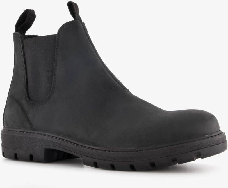 Van Beers Van Beer suede heren Chelsea boots zwart