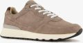 Van Beers suède heren sneakers taupe Bruin Echt leer Uitneembare zool - Bruin