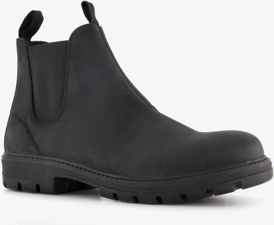 Van Beers Van Beer suède heren Chelsea boots zwart