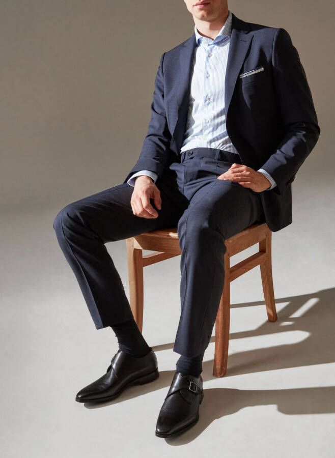 Floris van Floris van Bommel Instappers Heren Gespschoenen Herenschoenen Leer SBM-30146 led Zwart - Foto 6