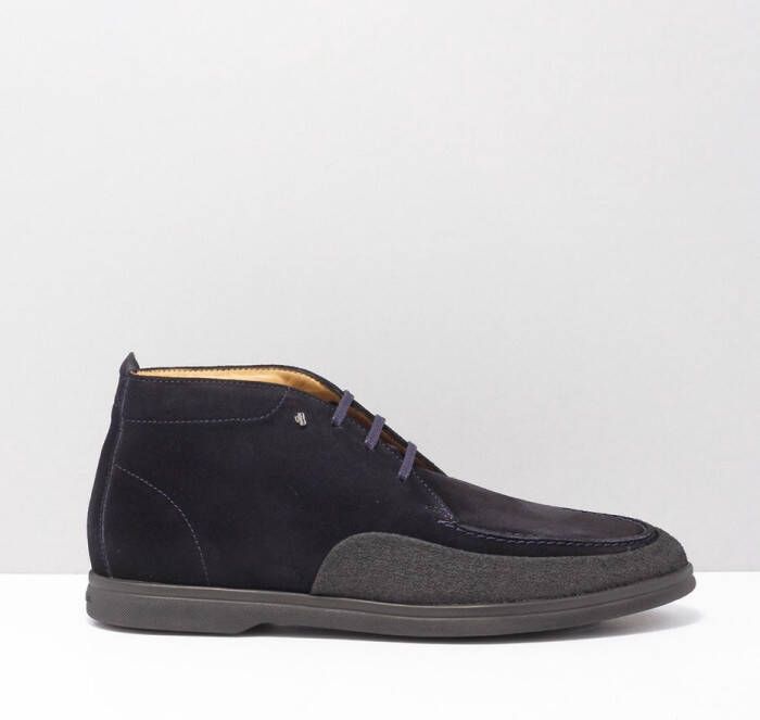 Van Bommel 20205 sportieve veterschoenen heren blauw 00 darkblue suede 46(11 )