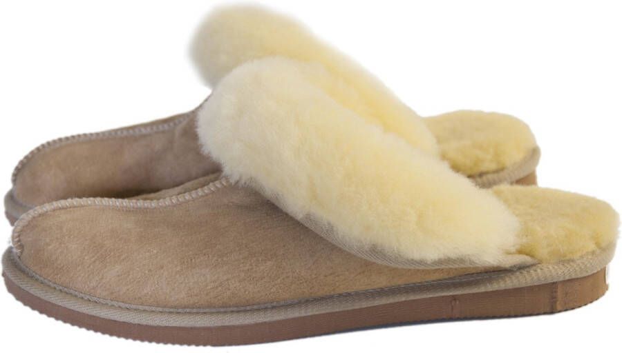 Van Buren Bolsward BV Schapenvacht pantoffels Lamsvacht dames slippers Camel