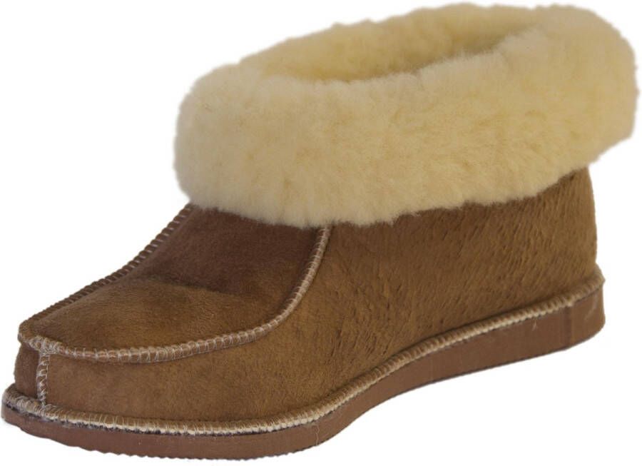 Van Buren Bolsward BV Schapenvacht pantoffels Lamsvacht dames sloffen Camel