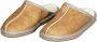 Van Buren Bolsward BV Schapenvacht pantoffels Lamsvacht heren slippers Camel - Thumbnail 1