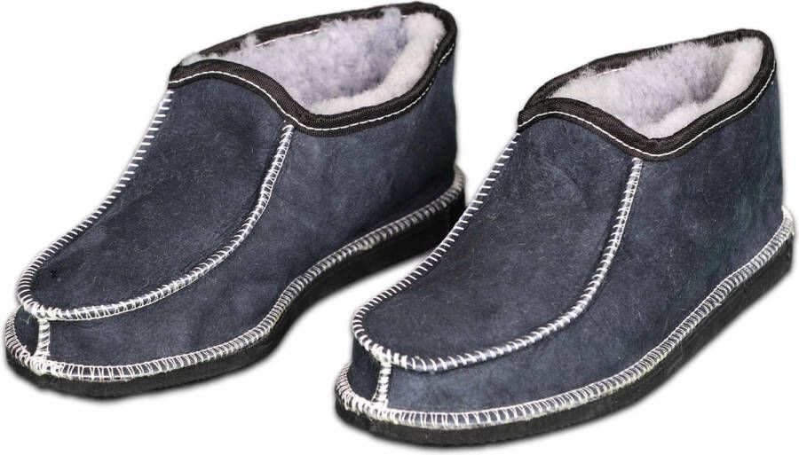 Van Buren Bolsward BV Schapenvacht pantoffels Lamsvacht heren sloffen Grijs - Foto 2