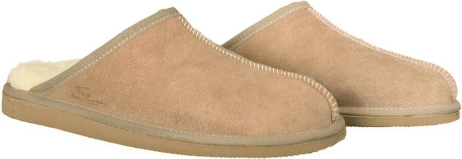 Van Buren Since 1861 Lamsvacht Heren Slippers Camel
