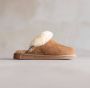 Van Buren Bolsward BV Schapenvacht pantoffels Lamsvacht dames slippers Camel - Thumbnail 1