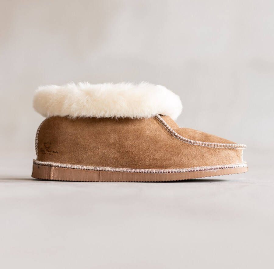 Van Buren Bolsward BV Schapenvacht pantoffels Lamsvacht dames sloffen Camel