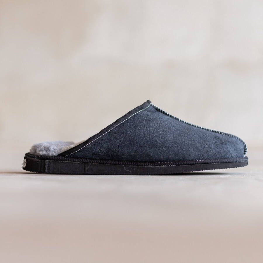 Van Buren Bolsward BV Schapenvacht pantoffels Lamsvacht heren slippers Grijs