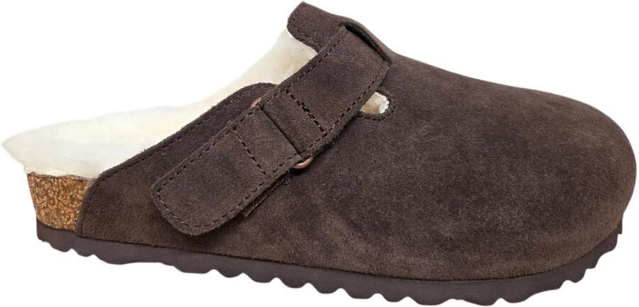 Van Buren Clog Mika Pantoffels Suede Bruin Uniseks Bruin