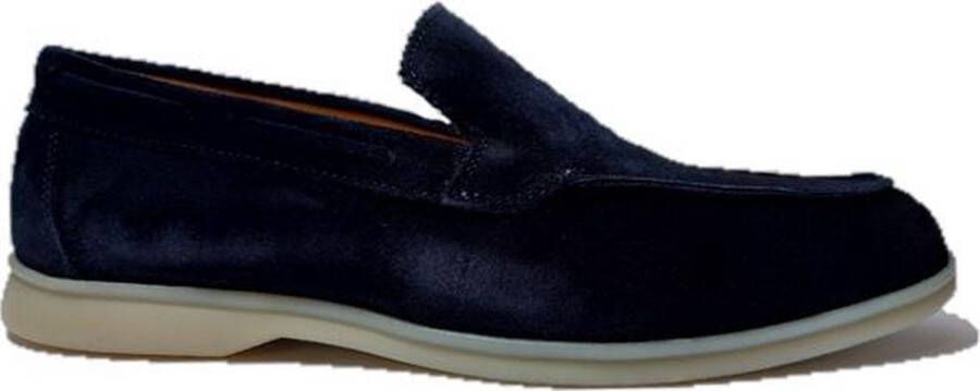 Van Driel Shoes Van Driel Exclusieve Marino Instapper Blauw