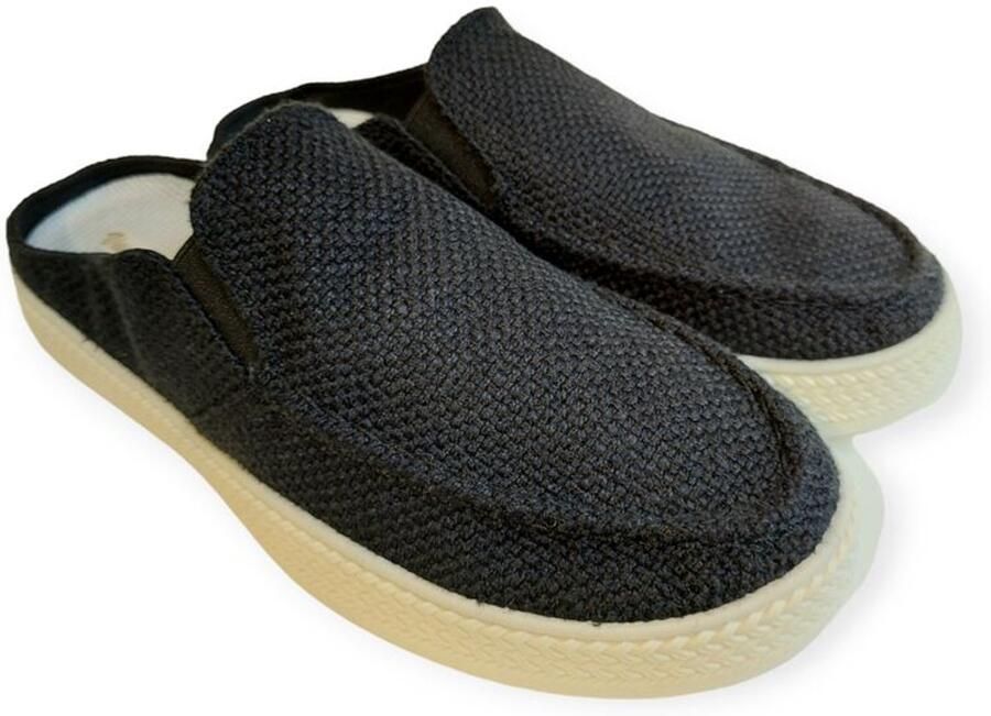 Van Driel Shoes Slipper Valencia Zwart Verwisselbaar Voetbed