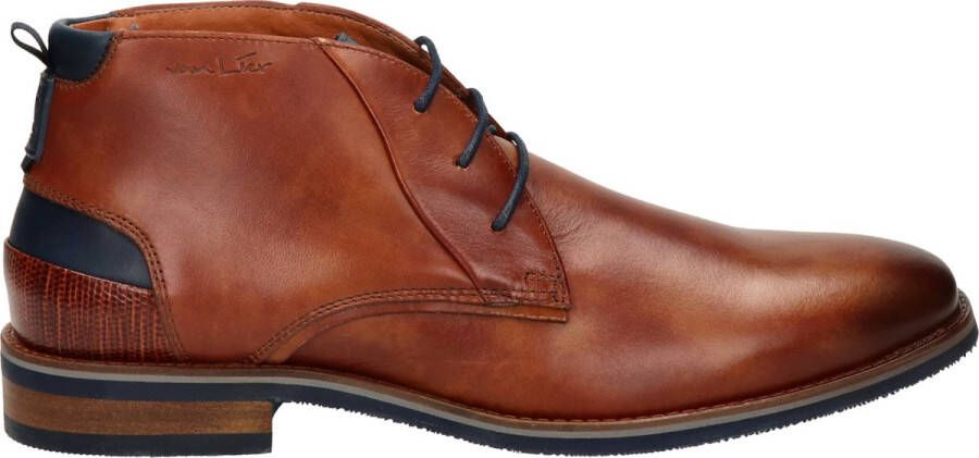 Van Lier Amalfi leren veterschoenen cognac