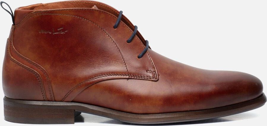 Van Lier Erasmo veterboots cognac Leer Heren