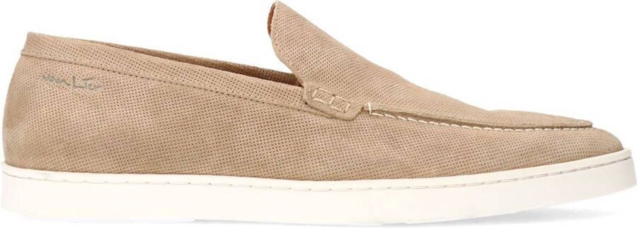 Van Lier Heren Beige suède loafers