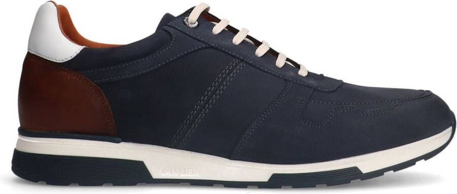 Van Lier Heren Blauwe nubuck sneakers