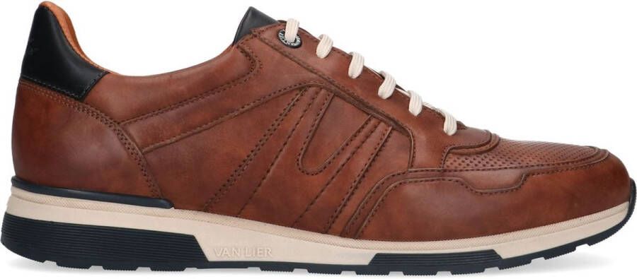 Van Lier Heren Cognac leren sneakers