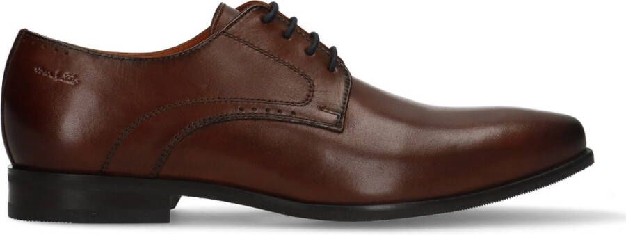 Van Lier Heren Cognac leren veterschoenen