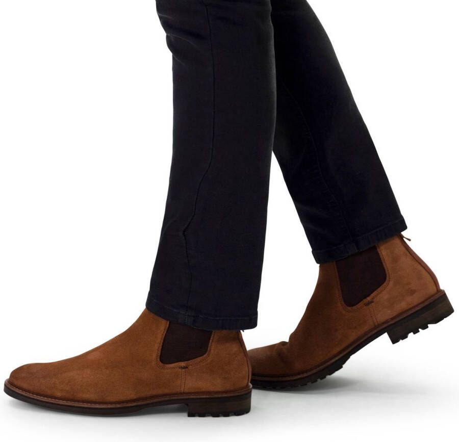 Van Lier Heren Cognac suède chelsea boots