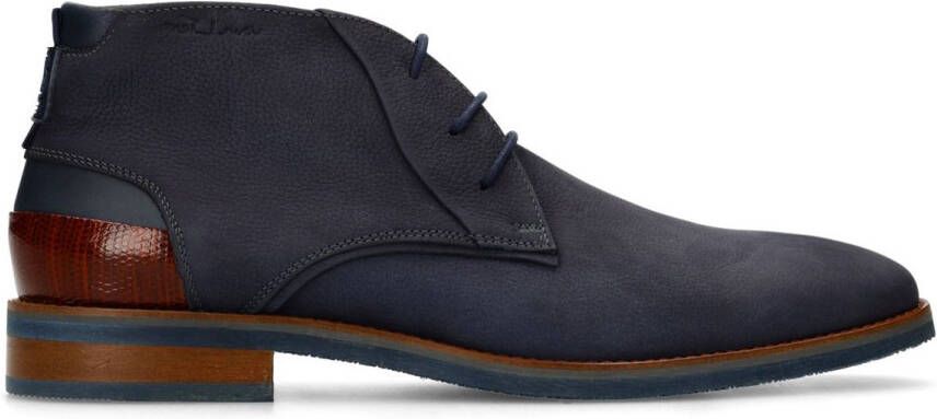 Van Lier Heren Navy nubuck veterschoenen