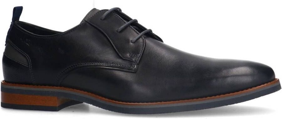 Van Lier Heren Zwarte leren veterschoenen