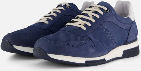 Van Lier Positano Sneakers blauw Nubuck