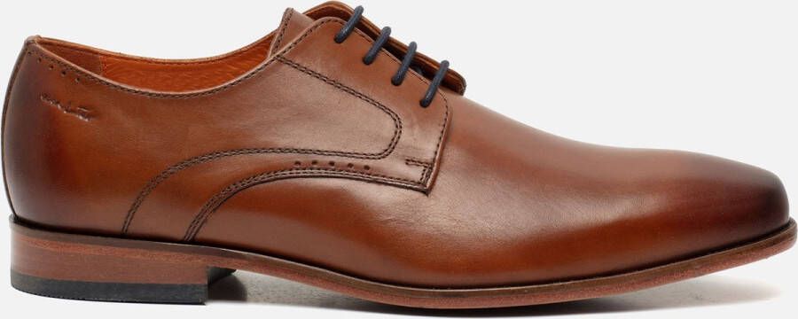 Van Lier Rhodes leren veterschoenen cognac - Foto 4