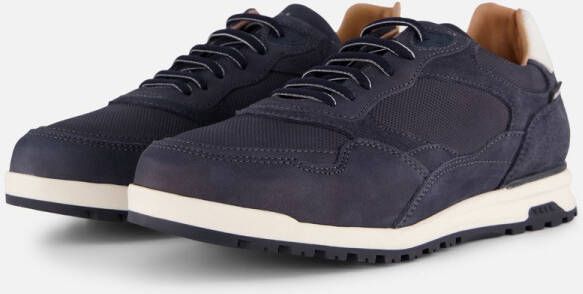 Van Lier Sneakers blauw Nubuck