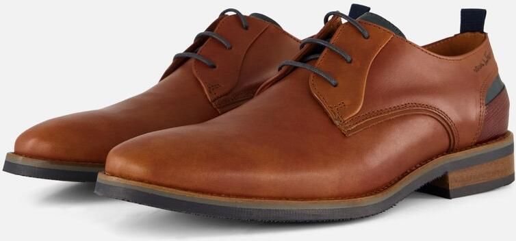 Van Lier Amalfi Veterschoenen cognac Leer